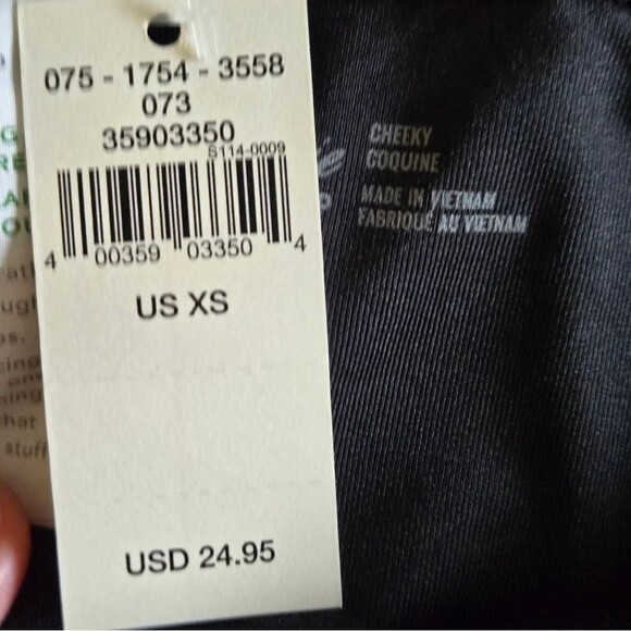 Aerie The Cheeks Bikini Bottom Sz XSmall Black NWT - Picture 8 of 8